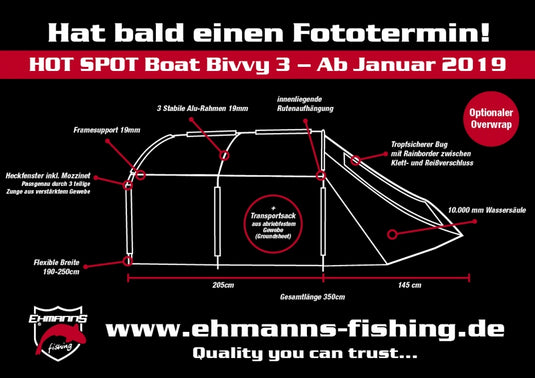 EHMANNS HOT SPOT BOAT BIVVY - GENERATION 3