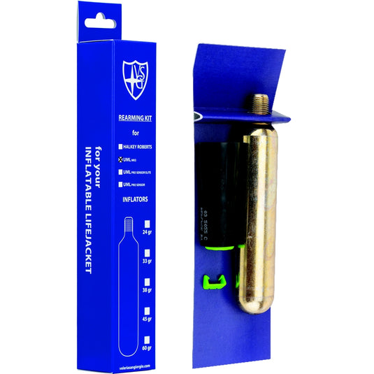 VELERIA SAN GIORGIO KIT RICARICA GIUBBINO SALVAGENTE AUTOMATICO CO2 33GR + PASTIGLIA+PIN