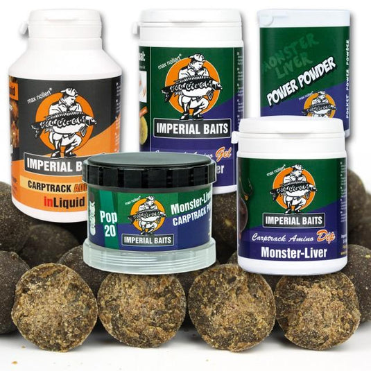 IB MAXI MENU MONSTER-LIVER BOILIES 5KG + INLIQUID, POWER POWDER, POP UPS, DIP & GEL