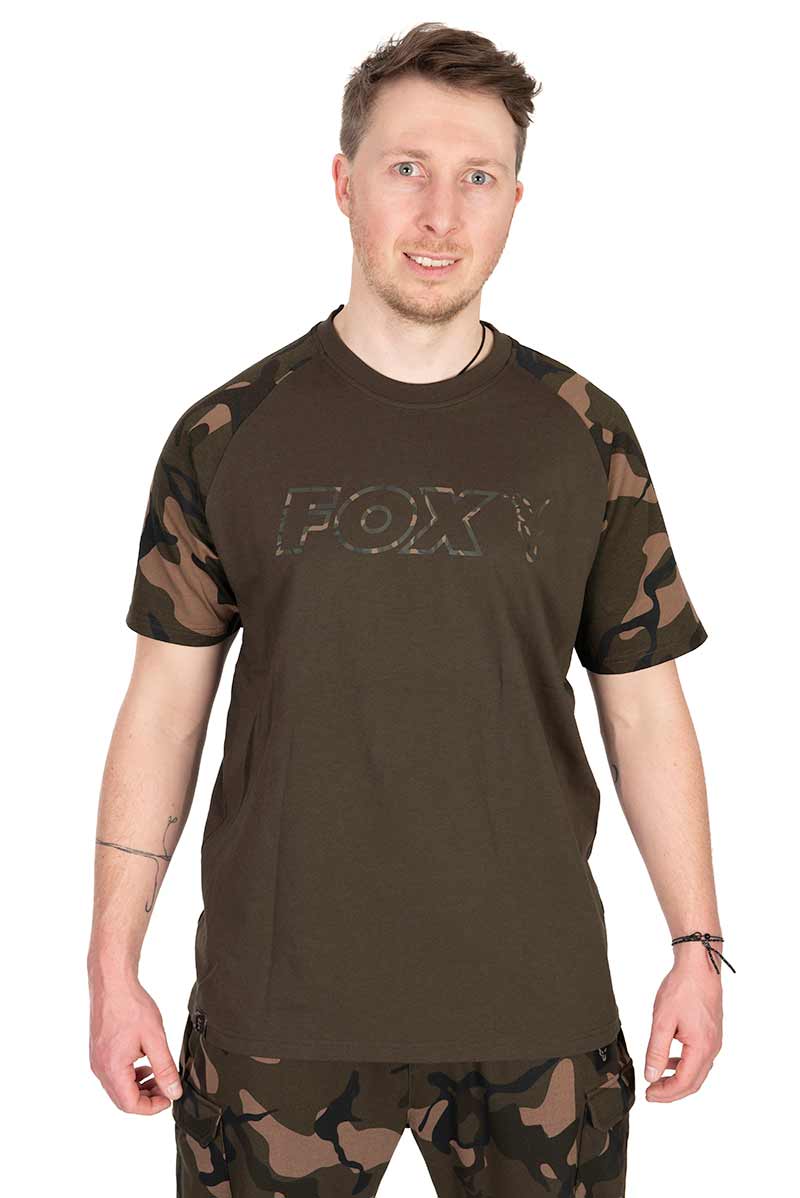 Load image into Gallery viewer, FOX KHAKI/CAMO OUTLINE T-SHIRT
