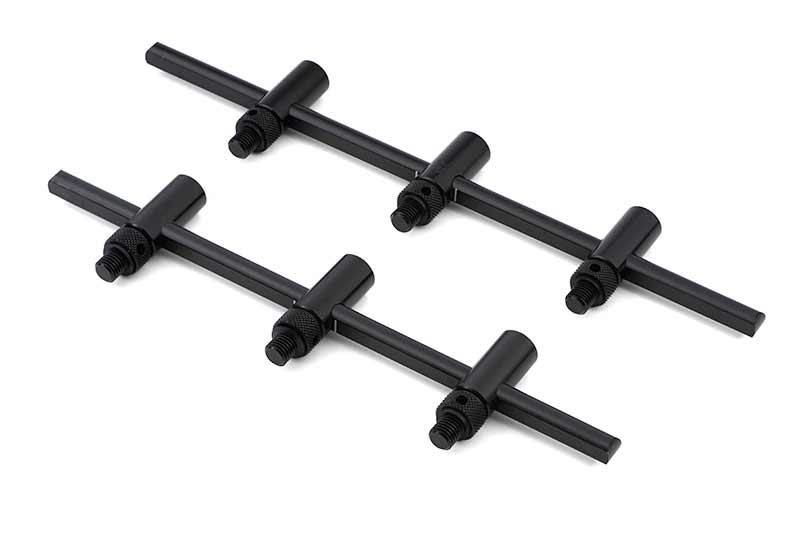 Carica immagine in Galleria Viewer, FOX BLACK LABEL SLIM ADJUSTABLE 3 ROD BUZZ BARS
