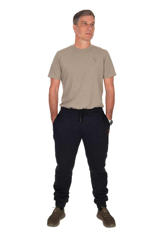 FOX COLLECTION SHERPA JOGGERS BLACK/ORANGE